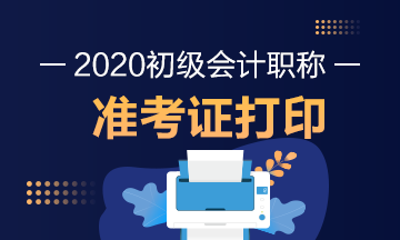 湖北省2020年初级会计考试准考证打印时间公布了吗？